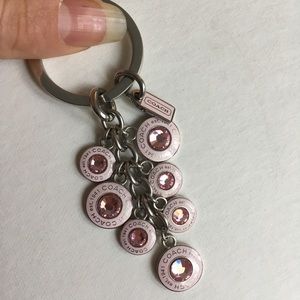 Coach Keychain w/Pink Crystals